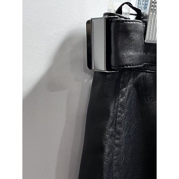 Bebe Butter Soft Black Genuine Leather Straight Skirt size 8-10, 30” waist Y2K - Picture 10 of 16